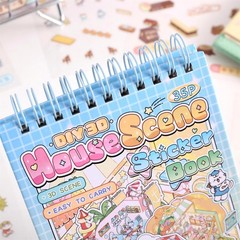 3D Scene Sticker Style 5 DIY Miniature Sticker Book Cute Cartoon Scenes