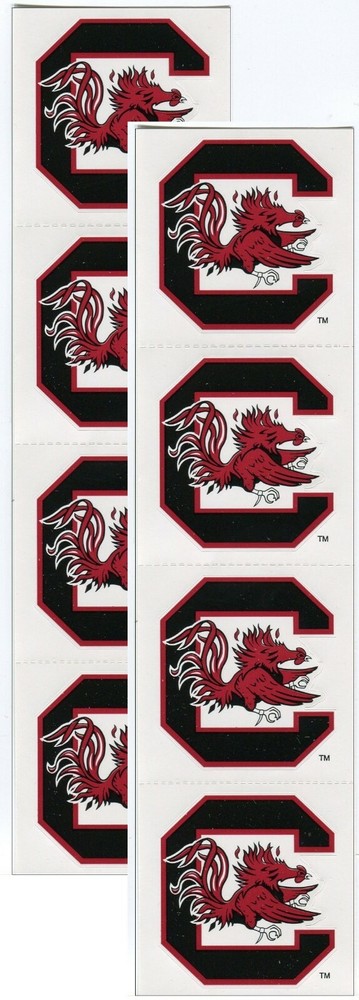 University of South Carolina GAMECOCKS 8/pk NCAA Logo Scrapbook Stickers