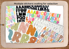 10 Sheets Alphabet Letter Stickers, 0.5 Inch Vinyl Self-Adhesive Letters and Num