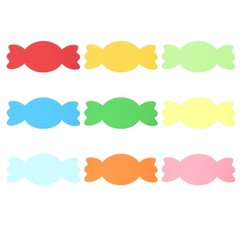 3.5×6.1″Cutouts Paper, 54Pcs Candy Assorted Color Paper, Multicolor