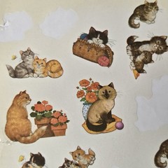Vintage 1984/86 Current Cats Jumbo Sticker Pack, 8 Partial Sheets 2 Full Sheets