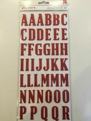 Lot of 5 AMERICAN CRAFTS ALPHA Glitter FOAM STICKER BUNDLE 614372
