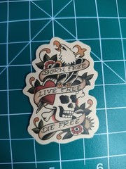 3 Retro Sailor Tattoo 2″ Stickers Navigation Ship Women Anchor Motorcycle Biker
