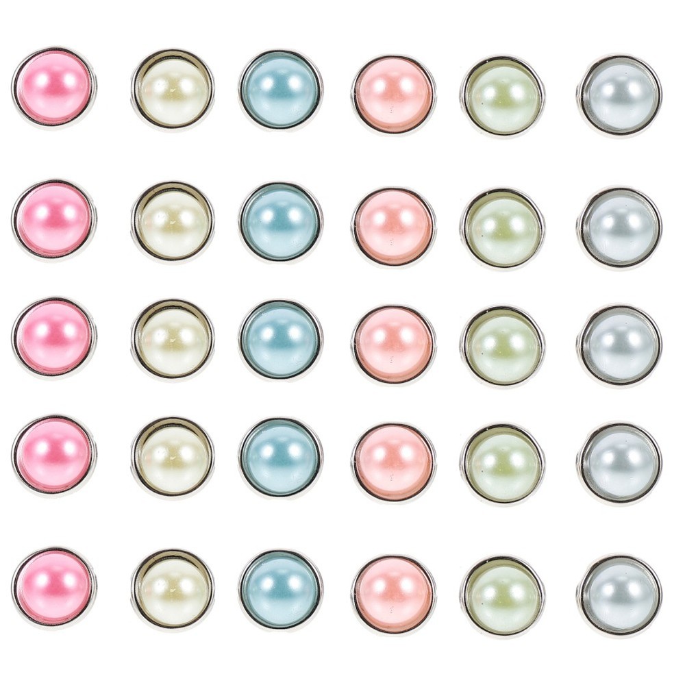 50Pcs Decorative Mini Alloy Brads Paper Fasteners for Crafts Assorted Colors
