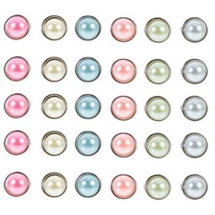 50Pcs Decorative Mini Alloy Brads Paper Fasteners for Crafts Assorted Colors