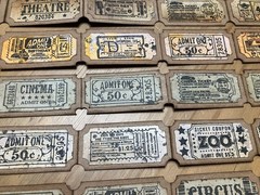 Handmade Faux Tickets Scrapbooking Embellishments Grungy Ephemera