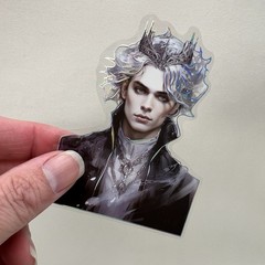 Gothic Handsome Men Stickers Holographic Foil Scrapbook Journal Collage