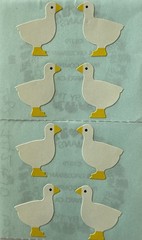 WHITE DUCK Stickers(8pc) Mrs.Grossman’s•Birds•Vintage 1979 •Animal•Card Making•