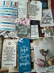 #773 – SMALL FAITH & FLORAL Junk Journal Scrapbooking Kit – 15 Pieces SHIPS FREE