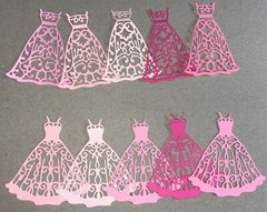 👗10 pc. DRESS 👗cardstock paper die cut embellishments scrapbook / card making