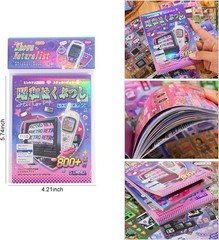 Girl’s Japanese Retro Sticker Book, Y2K Theme – 800+ Cute Old Showa Style Old…
