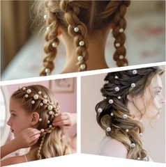 Pearl Stickers Self Adhesive Hair Pearls Gem White Jewel Sticker for Making H…