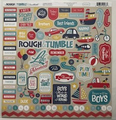 Carta Bella 12×12 Stickers-Variations-Well Played, Rough & Tumble, Haunted, More