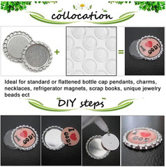100 PCS Epoxy Stickers, 1 Inch Clear Dome Seal Stickers for Bottle Caps, Resin A