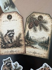 Mountain Bear Moose Junk Journal Ephemera Kit 151 Pc Forest Cabin Scrapbook Pape