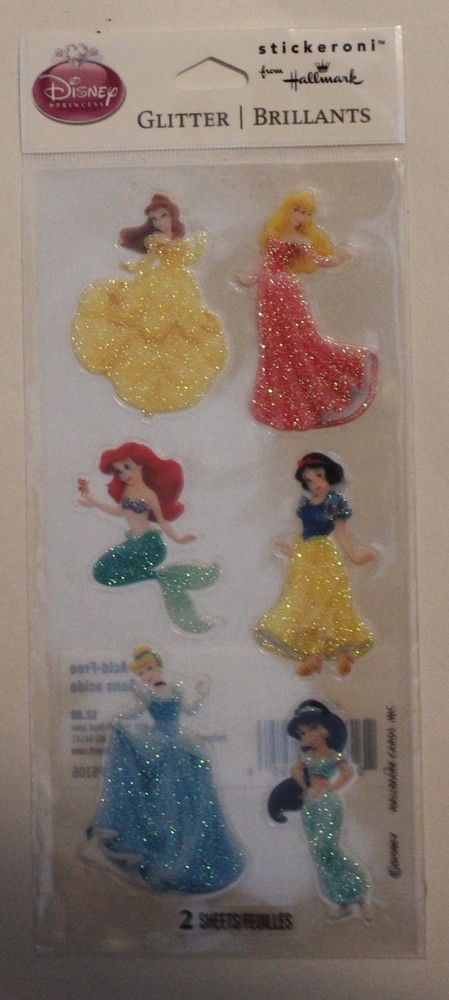 New Stickeroni scrapbook stickers Disney Belle Ariel Snow White Cinderella