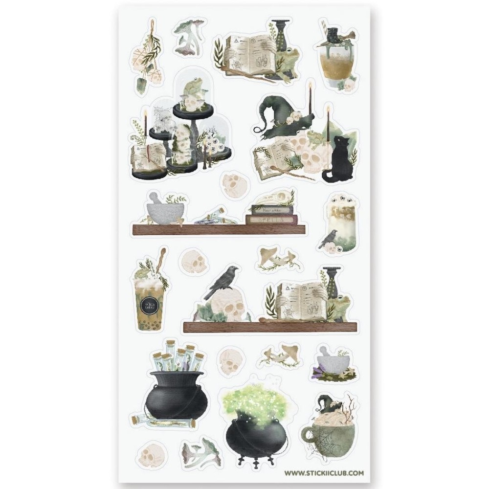 Bewitching Decor Sticker Sheet – Halloween – Goth – New in Packaging