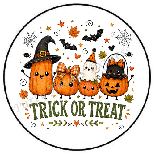 TRICK OR TREAT PUMPKINS HALLOWEEN ENVELOPE SEALS LABELS STICKERS PARTY FAVORS