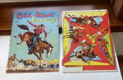 1950’s Vtg Old Western Paper Doll Stand Ups Cowboy/Indian-Cut & Uncut Scrapbook