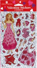 New Pack Sparkly Princess Valentines Heart Dress Up Scrapbook Stickers