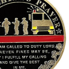 PCS Firefighter Challenge Coin Set Thin Red Line Firefighters Prayer
