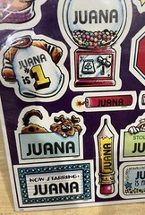 Vtg 1983 JUANA Celebrity Stickers Sealed Mark I Name Stickers LOT OF 2 SETS
