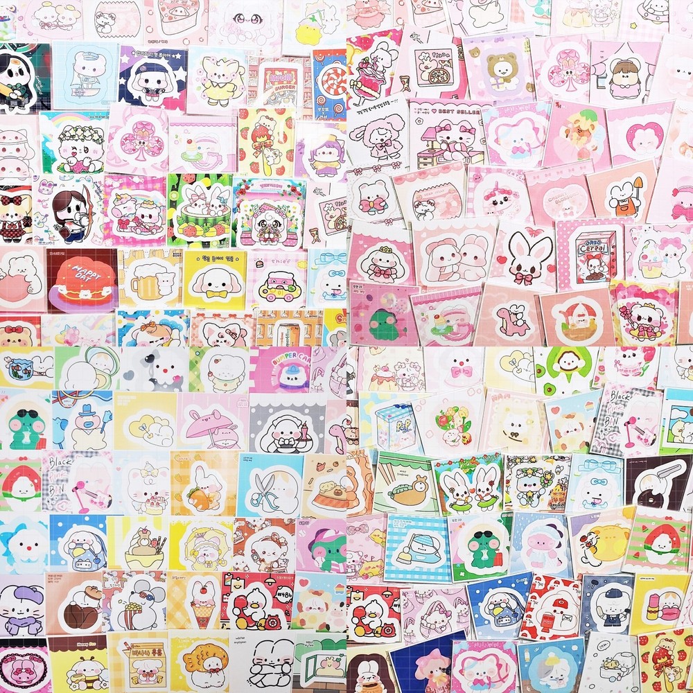 100 pcs random Korean high quality kiss cut sticker lot, kpop photocard stickers