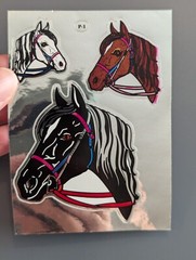 Vintage 80’s Foil Stickers Lot BJ and P-1 Toys & Horse T-Rex Car Gorilla Plane
