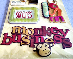 K&Company Actopus to Zelephant 3D Chipboard Stickers Zoo Animal Scrapbooking
