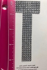 GIANT SILVER RHINESTONE LETTER “T” Stickers(1pc)JoAnn’s•Name•Initial •Label•Last