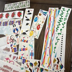 VINTAGE Stickers Mrs Grossman and other Foil Scrapbooking lot rub ons etc