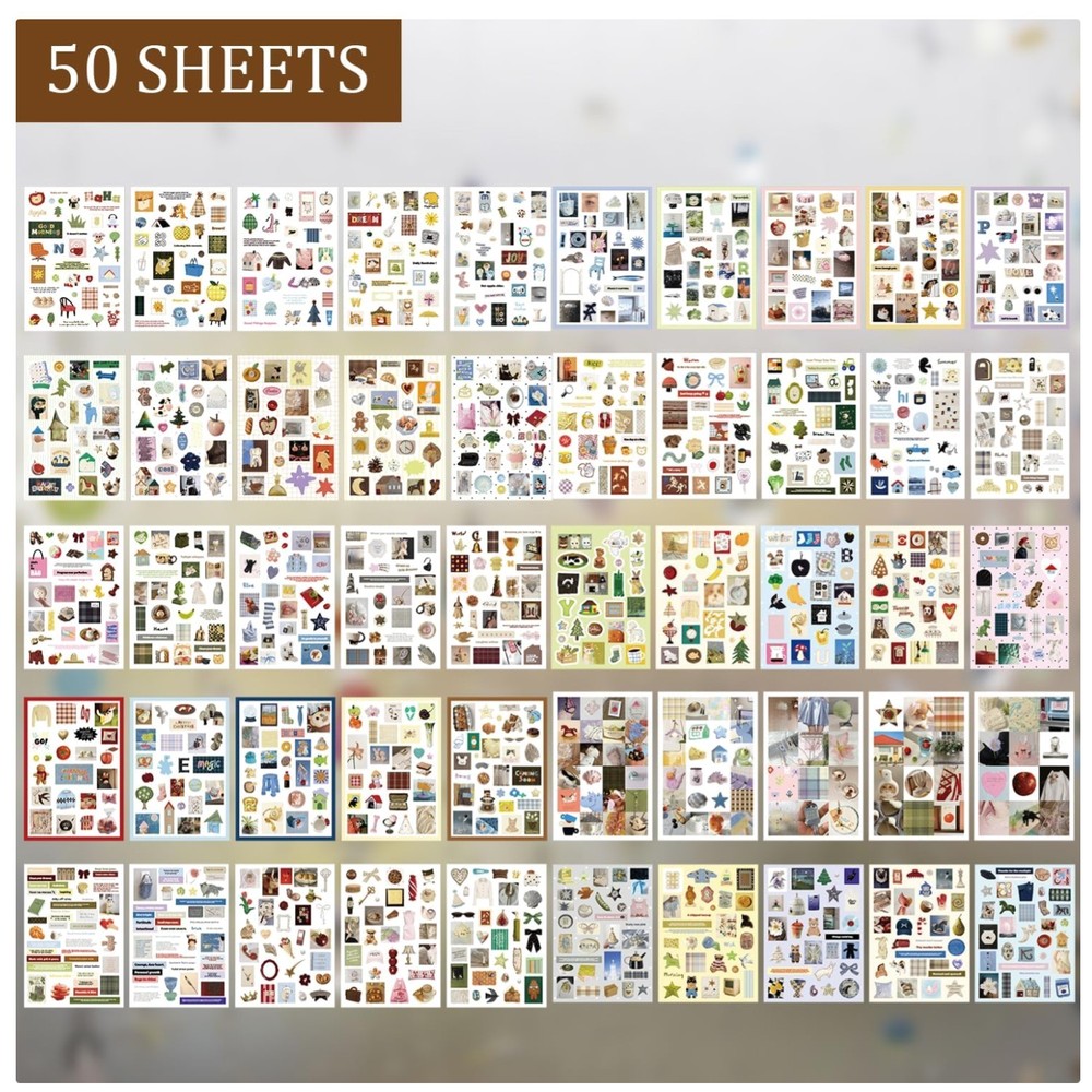 Vintage Cute Sticker Collection – 1300+ Pieces