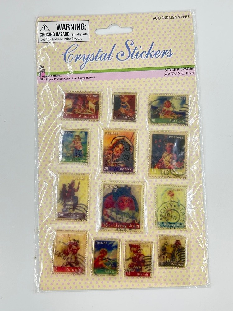 Good Old Values Graphical Stickers Stamp Style Acid Lignin Free