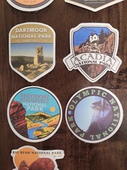 STICKERS x 10 National Parks Joshua,Big Bend,Olympic,Theodore Acadia TR2
