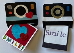 POLAROID CAMERA & PHOTO “PRE-MADE” Die-Cut Embellishment (2pc)Picture •Instant•