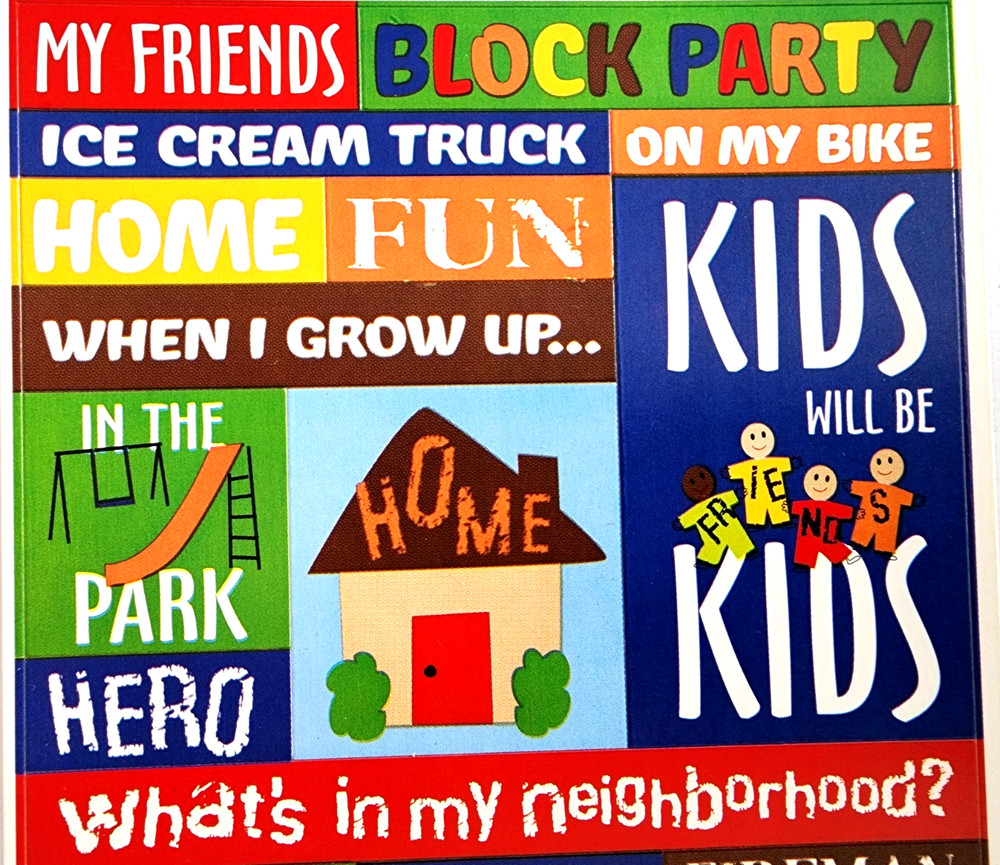 Reminisce Neighborhood Cardstock Stickers 2 Double Sided Sheets 2010 Scrapbook