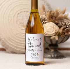 Set of 3 Pregnancy Reveal Wine Label for Family, Freinds, Brother and Sister, Pa