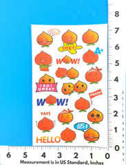 Peach Scented Scratch & Sniff Sticker Sheet