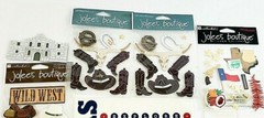 Scrapbooking Texas Paper Leather Cord Stickers Stamps Tags Brads All New