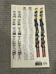 1 Large Vintage Sheet Snow Skis Skiing On Snow Scrapbook Stickers