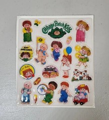 Vintage Cabbage Patch Kids Puffy Sticker Sheet