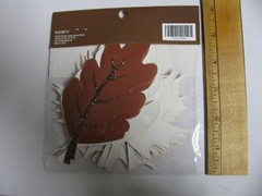 Brother Sister Design FALL CRAFTS LEAVES Glitter 16 Pieces NIP