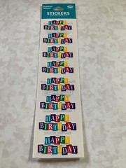 FMI FRANCES MEYER STICKERS 4 SHTS BALLOONS MULTI-COLORED LETTERS HAPPY BIRTHDAY