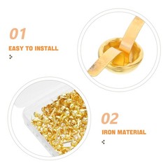 500Pcs Gold Metal Brad Fasteners with Elegant Finish for Craft DIY Projects