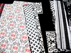 Creative Memories Divine Black/White,Red,Gray, Lot, Unused, Loose, 40 Sheets.