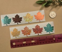 16 MAPLE LEAF STICKERS/FALL STICKERS/HOLOGRAPHIC LEAF STICKERS/AUTUMN STICKERS