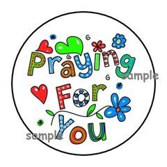 30 PRAYING FOR YOU ENVELOPE SEALS LABELS STICKERS 1.5″ ROUND GIFTS INSPIRATIONAL