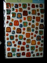 DAISY HILL ALPHABET Stickers~3 BRAND NEW PKGS~285 STICKERS~ARTSY SHAPES