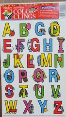 12 Sheets Color- Clings, Alphabet, Animal Clings, Stickers, 155 Clings, New