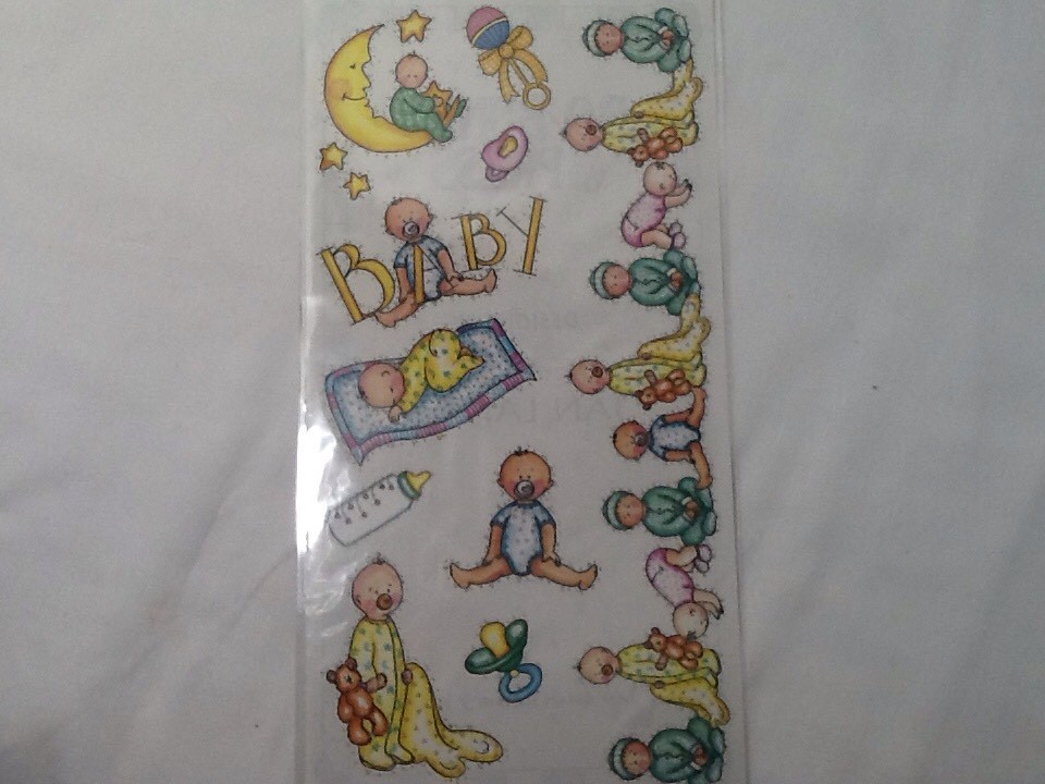 Baby Moon Rattle Bottle SCRAPBOOKING Stickers By Bo-Bunny Press A73